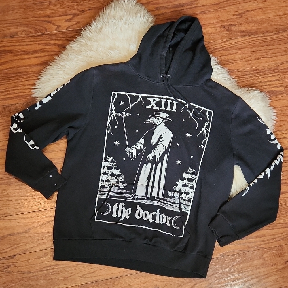 Cosmic Aura Tarot Card Black Hoodie